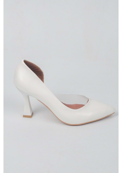 653 Kadın Şeffaf Detaylı Klasik Stiletto