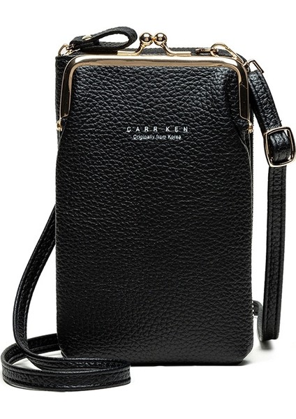 H2107 Çakıllı Fermuar Cüzdan Siyah (Yurt Dışından)