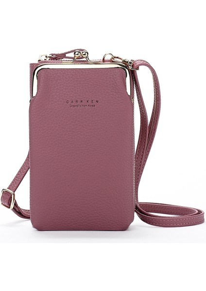 H2107 Çakıllı Fermuar Cüzdan Mor (Yurt Dışından)