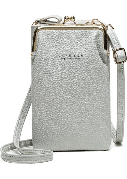 H2107 Çakıllı Fermuar Cüzdan Gri (Yurt Dışından)