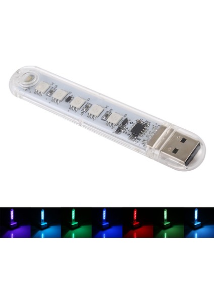 5V Renkli 5leds USB LED Işık Anahtarlı Taşınabilir Küçük Gece Lambası (Yurt Dışından) fiyatları