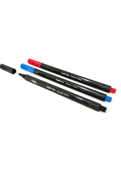 Fineliner 0.4 mm Ince Uçlu Yazı Kalemi 3 'lü Set