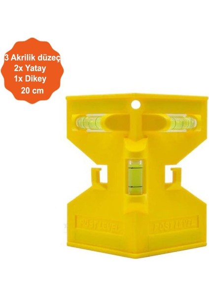 Bts 12463 Köşe Su Terazisi Köşe Ölçme 20 cm