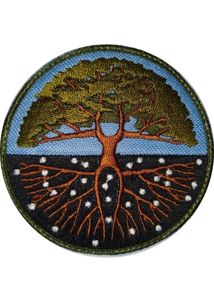 Yaşam Ağacı Soy Ağacı Nakış Işleme Arma Patch Peç 8 x 8 cm