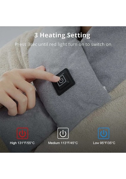 Üç Sıcaklık Ayarlı Isıtmalı Eşarp - Kırmızı (Yurt Dışından) fiyatları