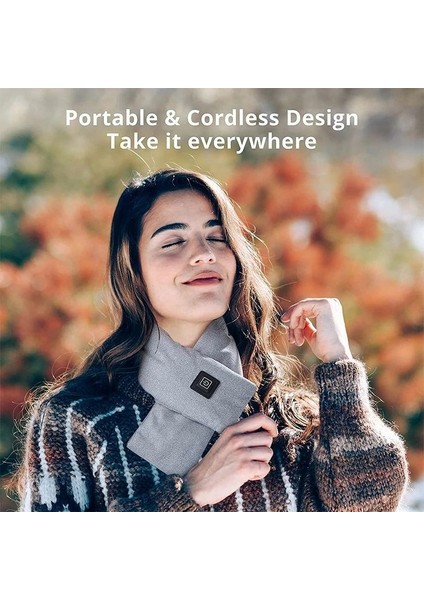 Üç Sıcaklık Ayarlı Isıtmalı Eşarp - Kırmızı (Yurt Dışından) indirimleri