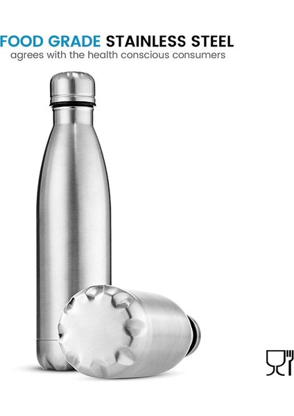 500ML 304 Paslanmaz Çelik Spor Vakum Termos Şişesi-Mor modelleri