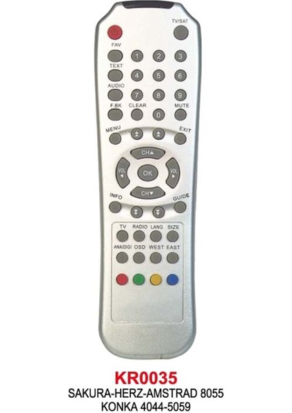 KR0035 Amstrad 8055 Sakura-Herz Konka 4044-5059 Kumandası