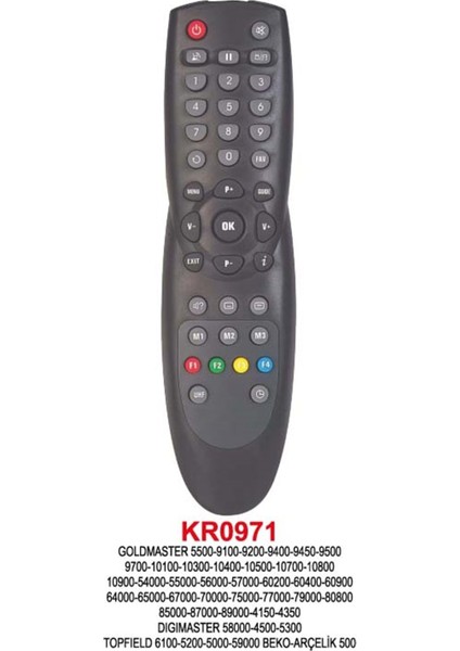 KR0971 Digimaster-Goldmaster 4100-4200-4300-4350-5500-9100-9200-9400-9450-9500 Kumandası