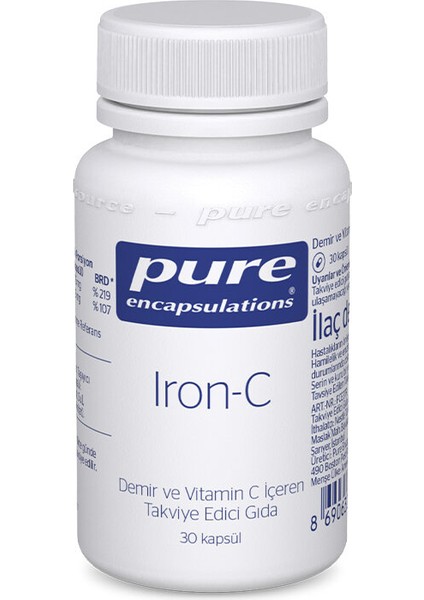 Pure Encapsulations Iron-C 30 Kapsül