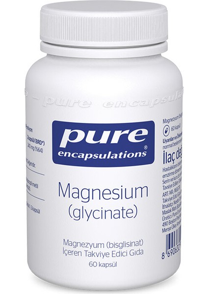 Pure Encapsulations Magnesium (Glycinate) 60 Kapsül