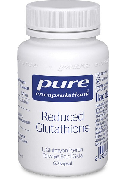 Pure Encapsulations Reduced Glutathione 60 Kapsül