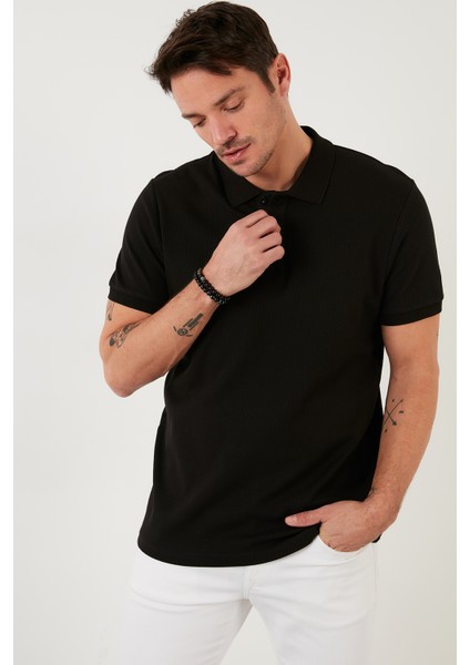 Pamuklu Slim Fit Düğmeli Polo T Shirt Erkek Polo 5902281 indirimleri