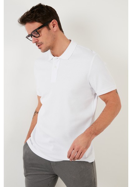 Pamuklu Slim Fit Düğmeli Polo T Shirt Erkek Polo 5902281 fırsatları