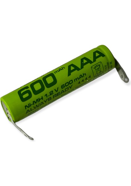1.2 V 600 Mah Ince Kalem Aaa Şarjlı Traş Makinası Pili