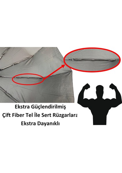 Ekstra Güçlü Ekstra Dayanıklı Tam Otomatik Şemsiye