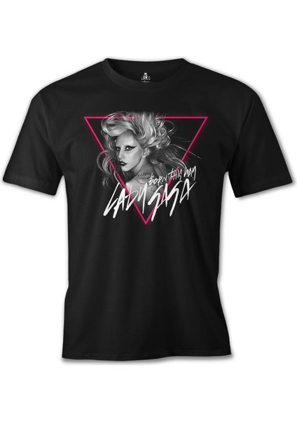 Lordd T-Shirt Lady Gaga - Born This Way Siyah Erkek Tshirt