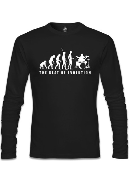 Lordd T-Shirt Drummer - The Beat Of Evolution Siyah Erkek Sweatshirt
