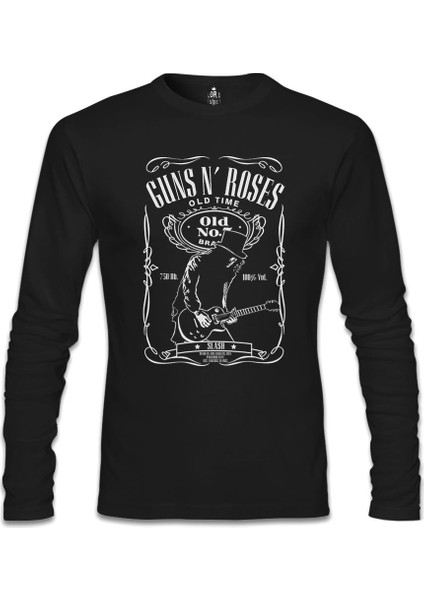 Lordd T-Shirt Guns N' Roses - Old Time Siyah Erkek Sweatshirt