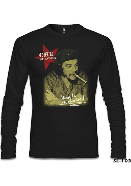 Lordd T-Shirt Che Guevara - Puro Siyah Erkek Sweatshirt