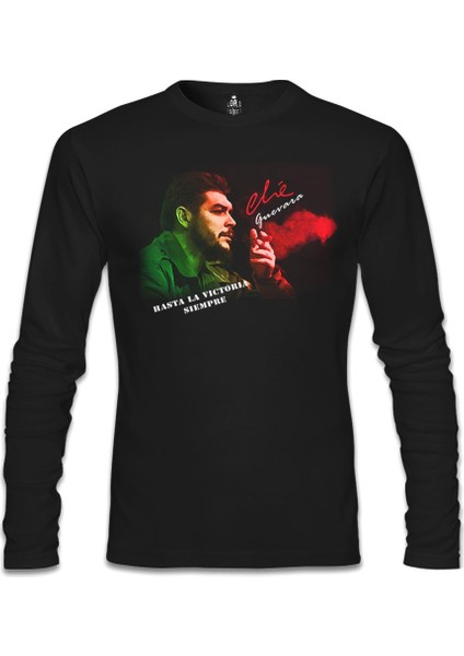 Lordd T-Shirt Che Guevara - Green Red Siyah Erkek Sweatshirt