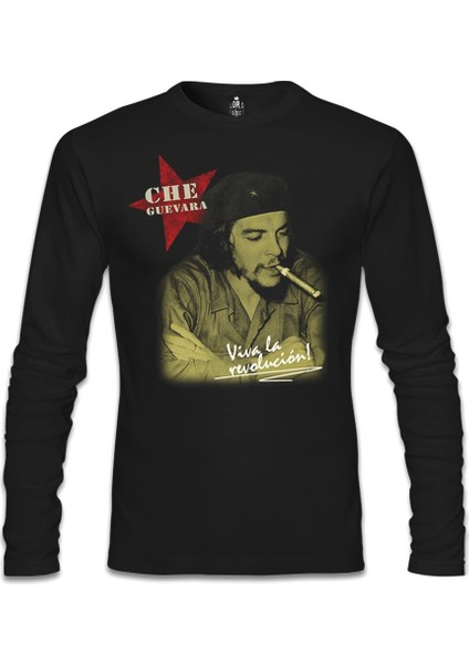 Lordd T-Shirt Che Guevara - Puro Siyah Erkek Sweatshirt