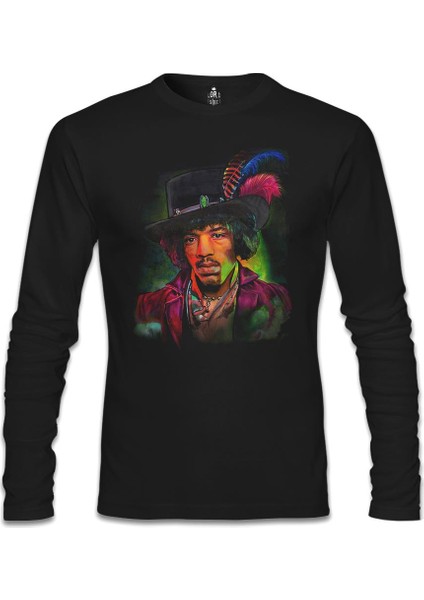 Lordd T-Shirt Jimi Hendrix Siyah Erkek Sweatshirt