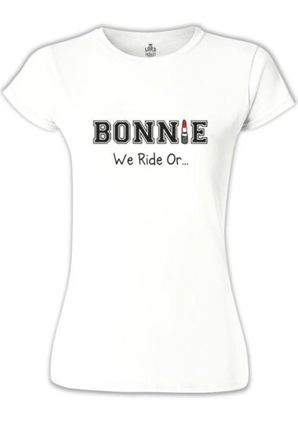 Lordd T-Shirt Bonnie And Clyde - Bonnie Beyaz Bayan Tshirt