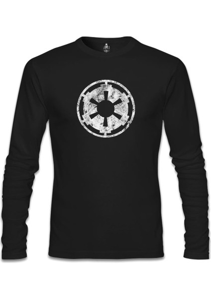 Lordd T-Shirt Star Wars - Galactic Empire Logo Siyah Erkek Sweatshirt