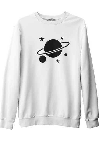 Lordd T-Shirt Saturn Iv Logo Beyaz Erkek Kalın Sweatshirt