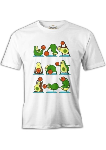 Lordd T-Shirt Yoga - Avocado Pozlar Beyaz Erkek Tshirt