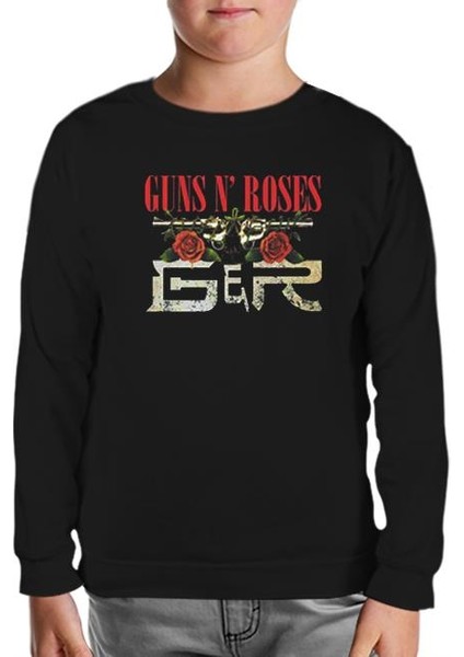 Lordd T-Shirt Guns N'roses Siyah Çocuk Sweatshirt