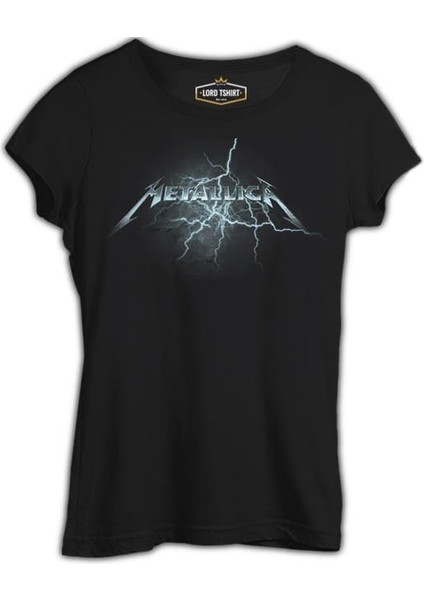 Lordd T-Shirt Metallica - Thunder Siyah Bayan Tshirt