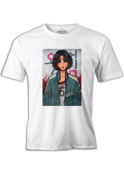 Lordd T-Shirt Squid Game - Player 067 Beyaz Erkek Tshirt