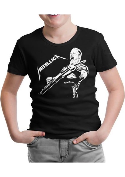 Lordd T-Shirt Metallica - James Band Siyah Çocuk Tshirt