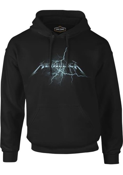 Lordd T-Shirt Metallica - Thunder Siyah Erkek Fermuarsız Kapşonlu
