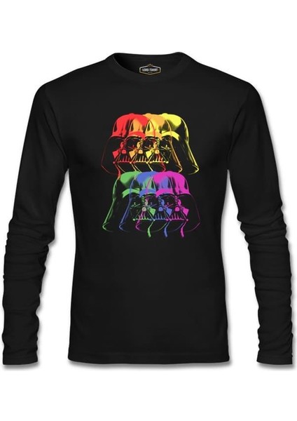 Lordd T-Shirt Star Wars - Darth Vader Colors Siyah Erkek Sweatshirt