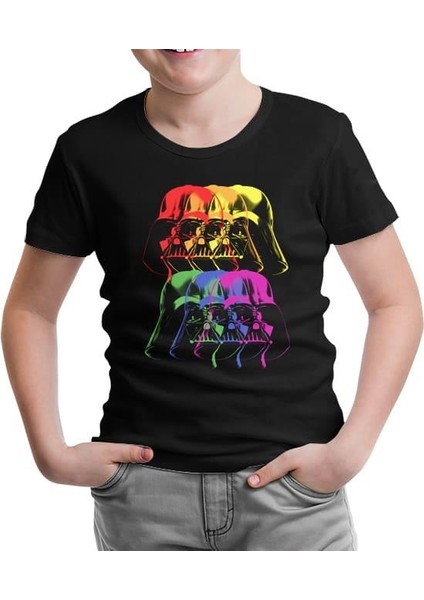 Lordd T-Shirt Star Wars - Darth Vader Colors Siyah Çocuk Tshirt