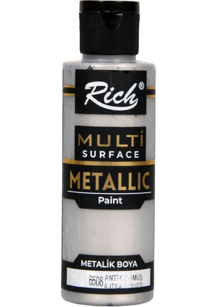 Multi Surface Metalik Akrilik Boya 120 ml Antik Gümüş