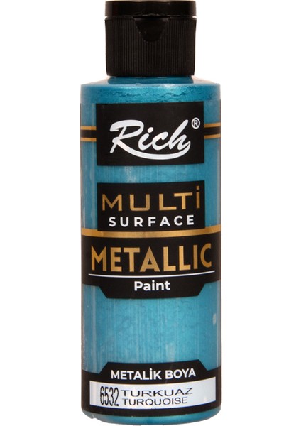 Multi Surface Metalik Akrilik Boya 120 ml Turkuaz