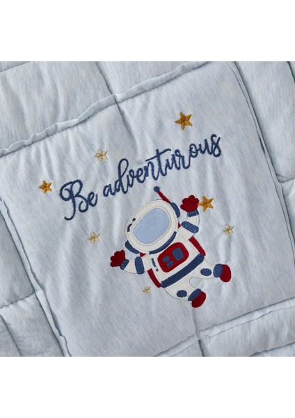 Space Açık Mavi Bebek Cotton Comfort Uyku Seti