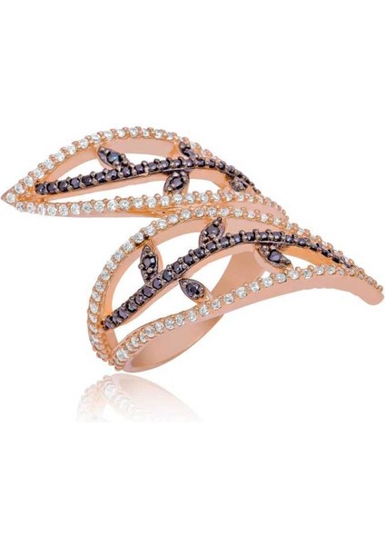 Gümüş Yaprak Bayan Yüzük