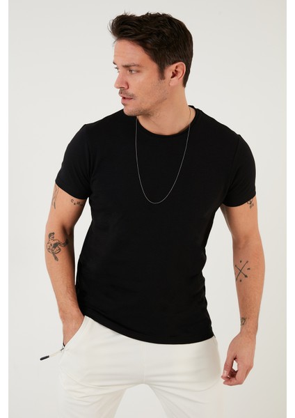 Pamuklu Slim Fit Bisiklet Yaka T Shirt Erkek T Shirt 59020001 fiyatları