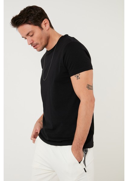 Pamuklu Slim Fit Bisiklet Yaka T Shirt Erkek T Shirt 59020001 modelleri