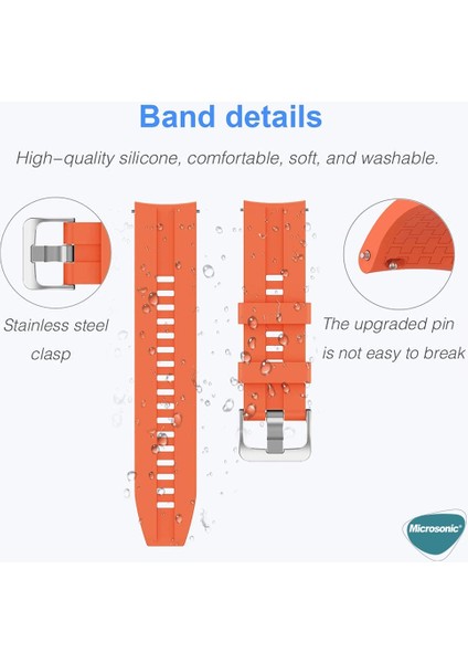 Huawei Honor Magic Watch 2 42MM Kordon, Silicone Rapidbands Rose Gold