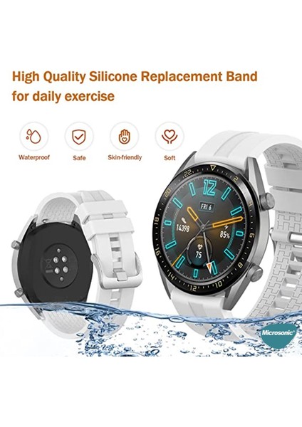 Huawei Honor Magic Watch 2 42MM Kordon, Silicone Rapidbands Rose Gold