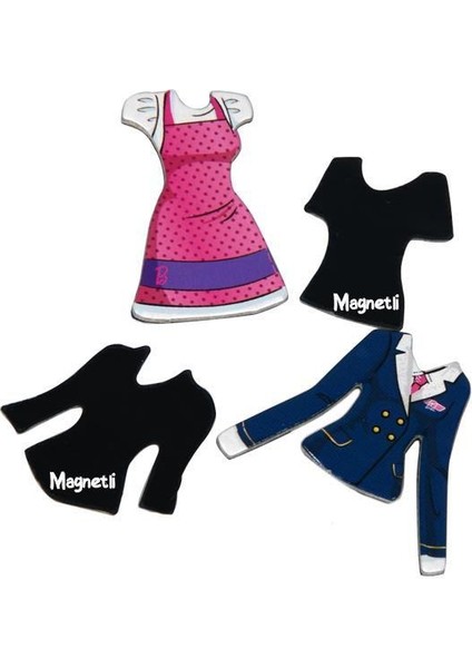 Barbie ve Arkadaşları, Manyetik Kıyafet Giydirme Magnet Kostümler, Eğitici Puzzle