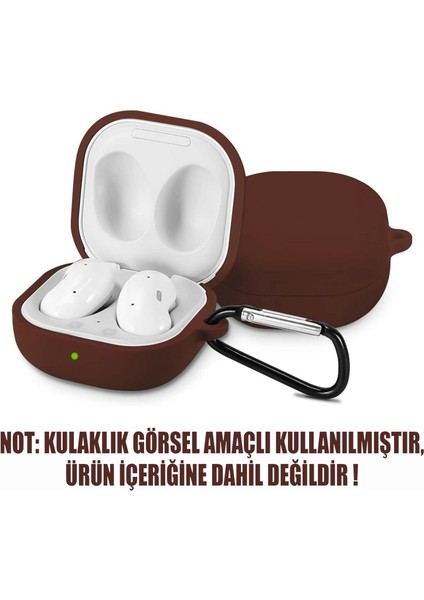 Samsung Galaxy Buds 2 Mat Silikon Kılıf Kahverengi