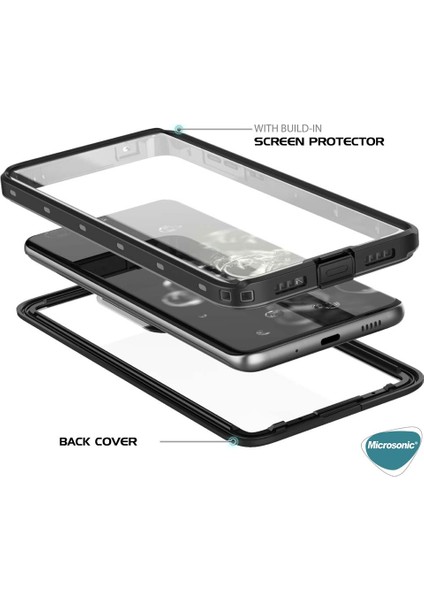 Samsung Galaxy S20 Kılıf Waterproof 360 Full Body Protective Siyah