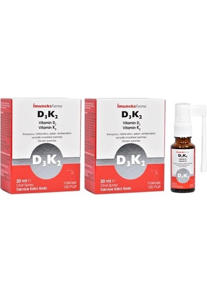 Farma D3 K2 Sprey 20 ml x 2 Adet